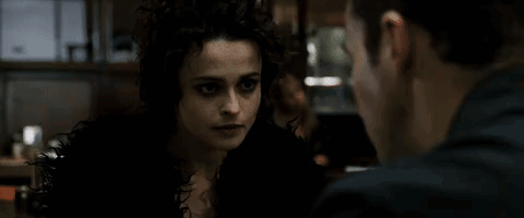 a woman is talking to a man with the words " you have very serious emotional problems " below her
