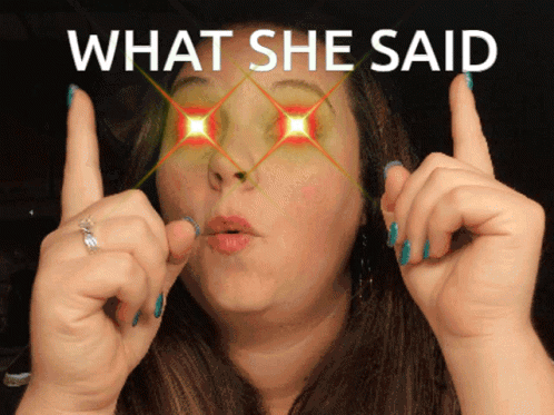 Woman Making Face With What She Said Text GIF