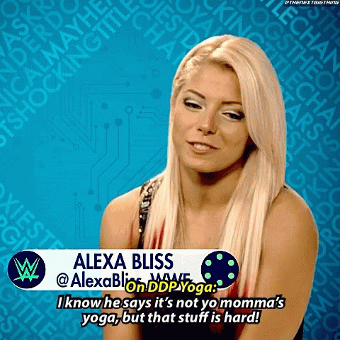 A Woman Named Alexa Bliss Is On A Wrestling Show GIF