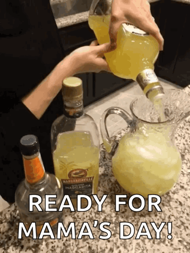 Woman Pouring Margarita For Mama's Day GIF
