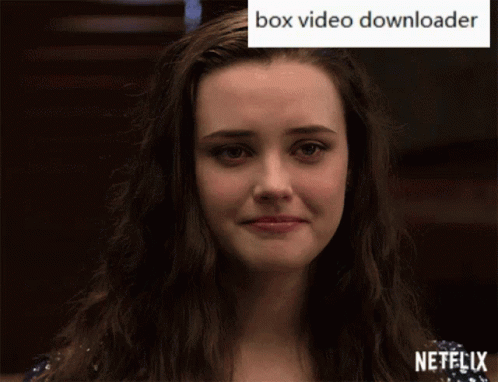 A Woman 'S Face Is Shown With The Words Box Video Downloader Above It GIF