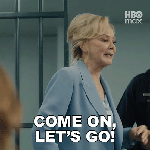 A Woman Says Come On Let 'S Go In A Prison Cell GIF