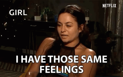 A Woman Says " Girl I Have Those Same Feelings " In A Netflix Ad GIF