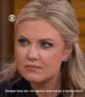 A Woman Says Godjak How Do I Be Skinny And Not Be A Tanky Khia On Cbs GIF