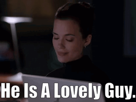 A Woman Says He Is A Lovely Guy Next To A Man GIF
