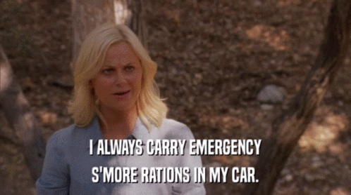 A Woman Says I Always Carry Emergency S'more Rations In My Car GIF