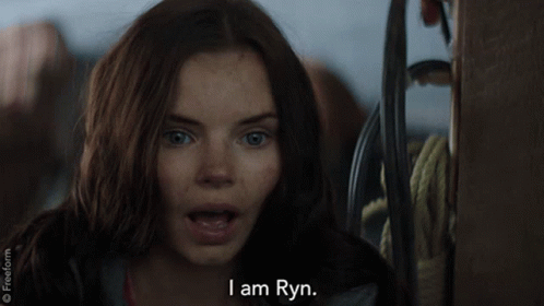 A Woman Says " I Am Ryn " In A Close Up Of Her Face GIF