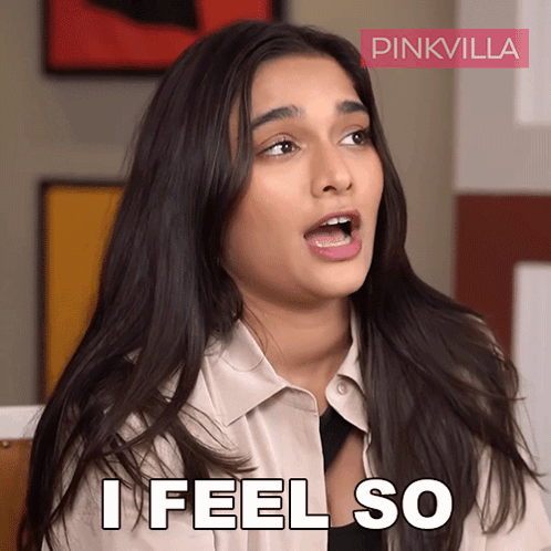 A Woman Says I Feel So Next To A Pinkvilla Logo GIF