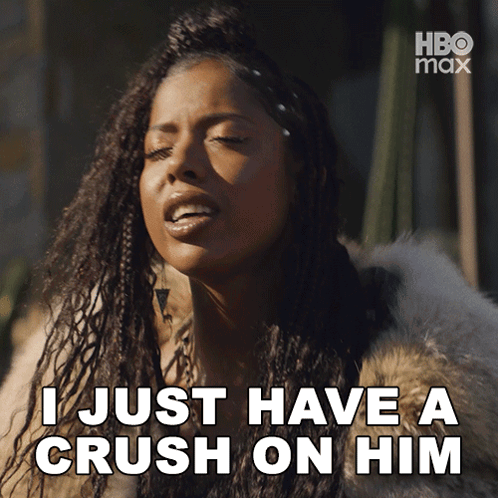 A Woman Says I Just Have A Crush On Him In A Hbo Max Ad GIF
