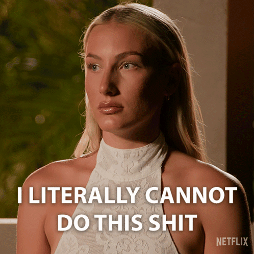A Woman Says I Literally Cannot Do This Shit In A Netflix Ad GIF