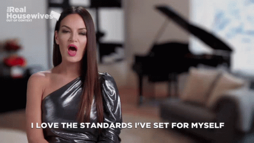 A Woman Says I Love The Standards I 'Ve Set For Myself In Front Of A Piano GIF