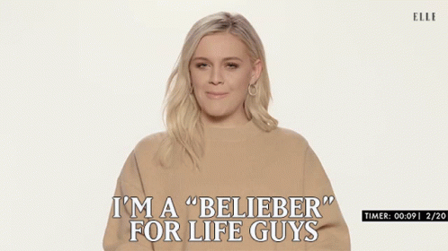 A Woman Says " I 'M A " Belieber " For Life Guys " GIF