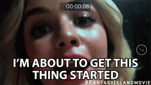 A Woman Says " I 'M About To Get This Thing Started " In A Video GIF