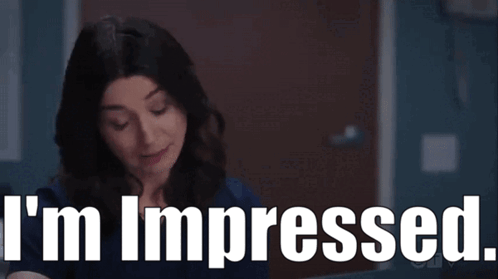 A Woman Says I 'M Impressed In Front Of Her GIF