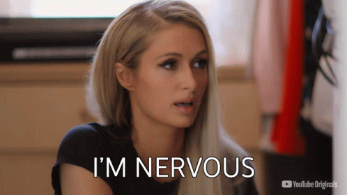A Woman Says I 'M Nervous In A Youtube Originals Advertisement GIF