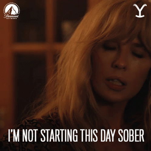 A Woman Says I 'M Not Starting This Day Sober With A Paramount Network Logo In The Background GIF