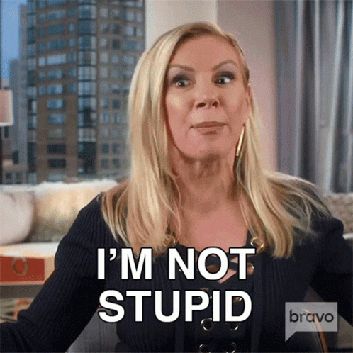 A Woman Says I 'M Not Stupid In A Bravo Ad GIF