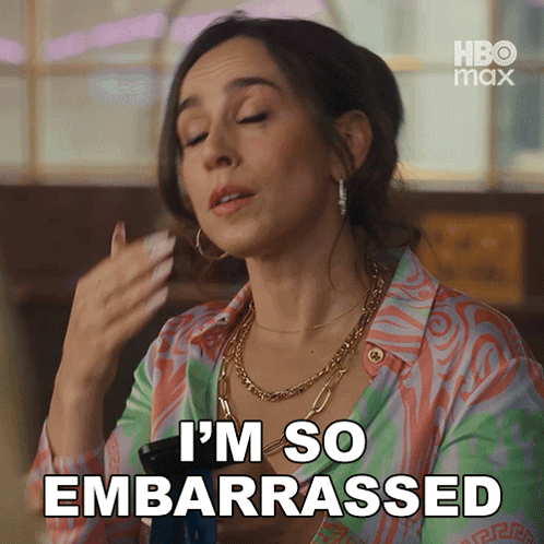 A Woman Says I 'M So Embarrassed While Holding A Cellphone GIF