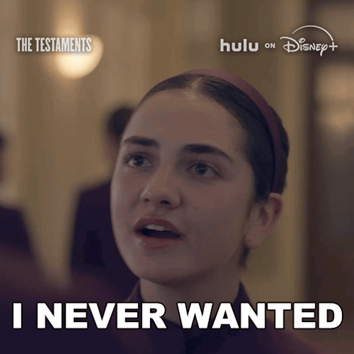 A Woman Says " I Never Wanted " In Front Of A Disney Logo GIF