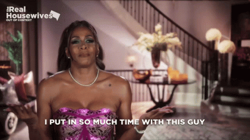 A Woman Says I Put In So Much Time With This Guy In A Pink Dress GIF