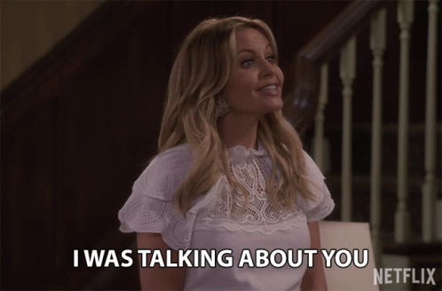 A Woman Says I Was Talking About You In A Netflix Advertisement GIF