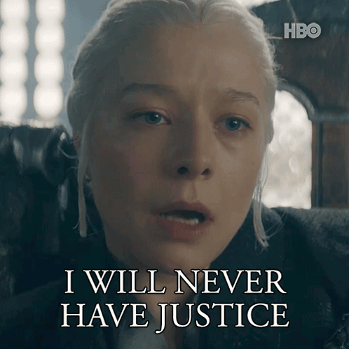 A Woman Says " I Will Never Have Justice " In A Hbo Ad GIF