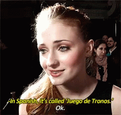 A Woman Says In Spanish It 'S Called " Juego De Tronos " GIF