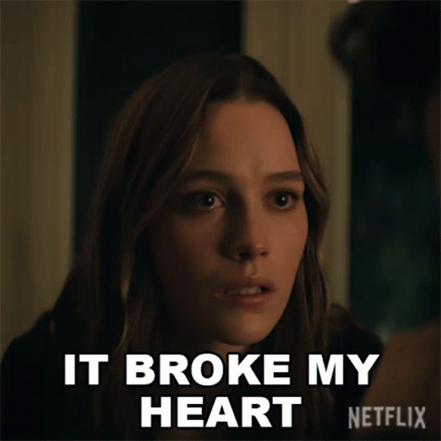 A Woman Says It Broke My Heart In Front Of A Netflix Logo GIF