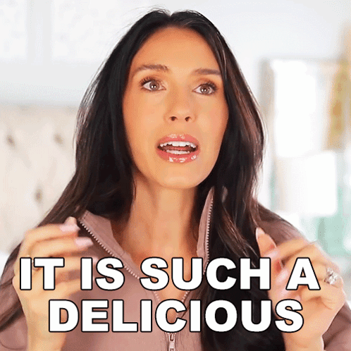 A Woman Says It Is Such A Delicious With Her Hands GIF