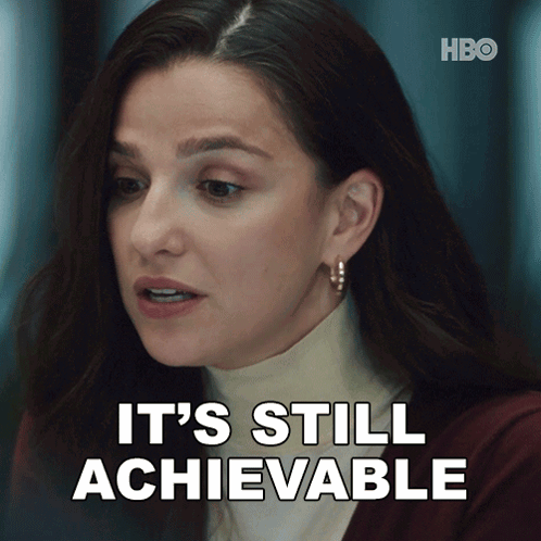 A Woman Says " It 'S Still Achievable " In A Hbo Ad GIF