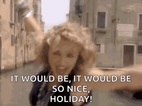 A Woman Says It Would Be So Nice Holiday GIF