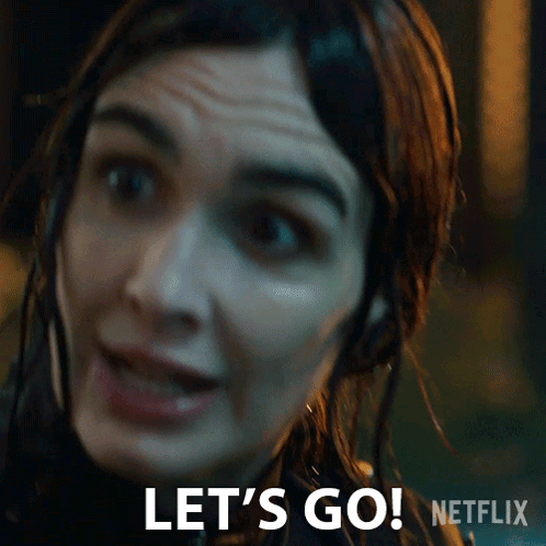 Woman Saying Lets Go In Netflix Ad GIF