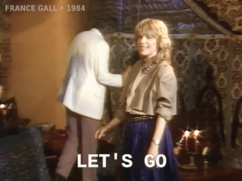 A Woman Says Let 'S Go In Front Of A Man GIF