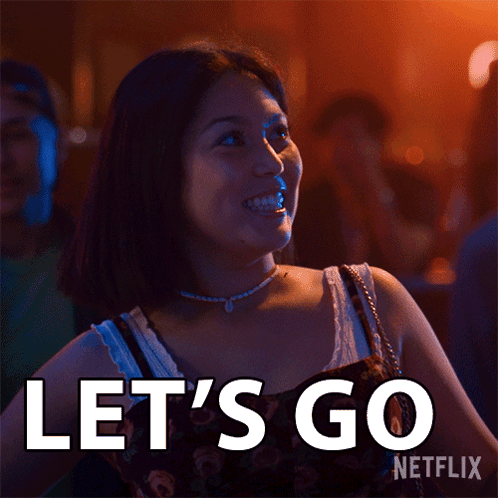A Woman Says Let 'S Go On A Netflix Ad GIF