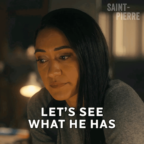A Woman Says Let 'S See What He Has In A Saint Pierre Ad GIF