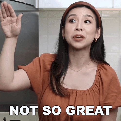 Woman Says Not So Great In Kitchen GIF