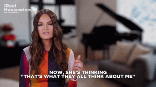 A Woman Says " Now She 'S Thinking That 'S What They All Think About Me " In Front Of A Piano GIF
