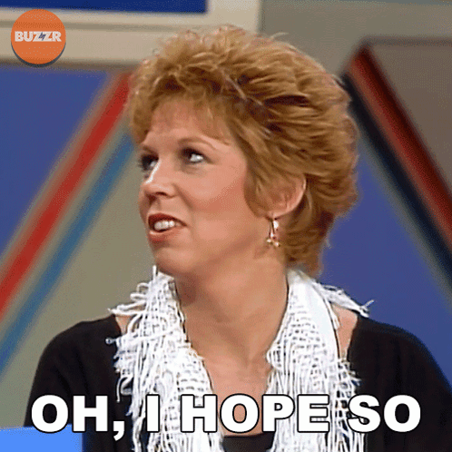 A Woman Says Oh I Hope So In A Buzzr Advertisement GIF