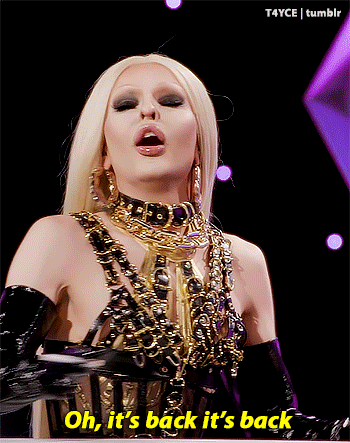 A Woman Says Oh It 'S Back It 'S Back On A Screen GIF