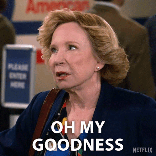 A Woman Says " Oh My Goodness " In A Netflix Ad GIF