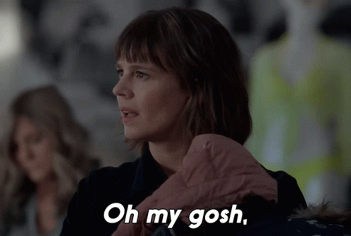 A Woman Says Oh My Gosh In Front Of Another Woman GIF