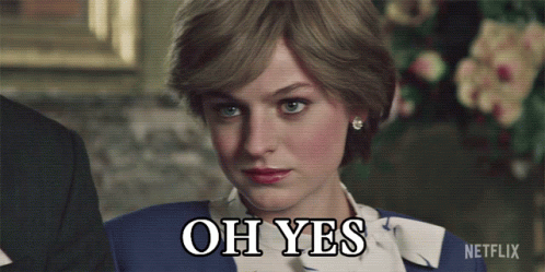 A Woman Says Oh Yes In A Netflix Advertisement GIF
