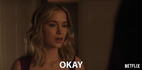 A Woman Says Okay In A Netflix Advertisement GIF