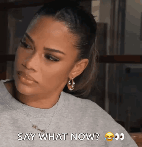 Woman Saying Say What Now With Smile GIF