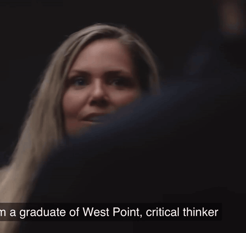 A Woman Says She Is A Graduate Of West Point And A Critical Thinker GIF