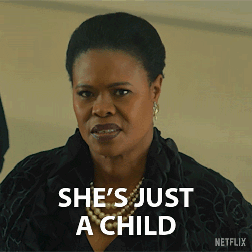 A Woman Says She 'S Just A Child On A Netflix Advertisement GIF