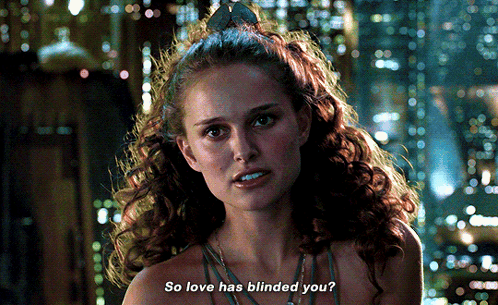 A Woman Says So Love Has Blinded You In A Movie Scene GIF