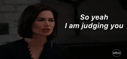 A Woman Says So Yeah I Am Judging You In A Dark Room GIF