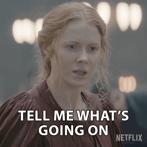 a woman says tell me what 's going on in a netflix ad