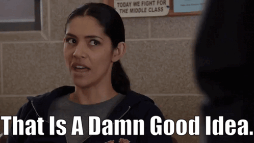 A Woman Says That Is A Damn Good Idea In Front Of A Sign That Says Today We Fight For The Middle Class GIF
